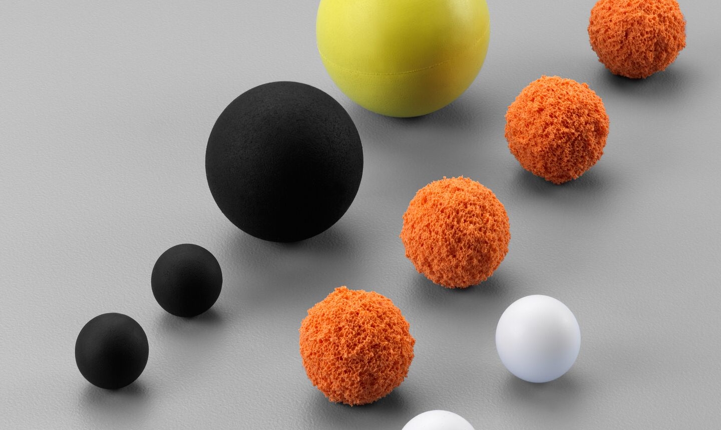 Bunte Kugeln Einzelkomponenten bunte Gummikugeln